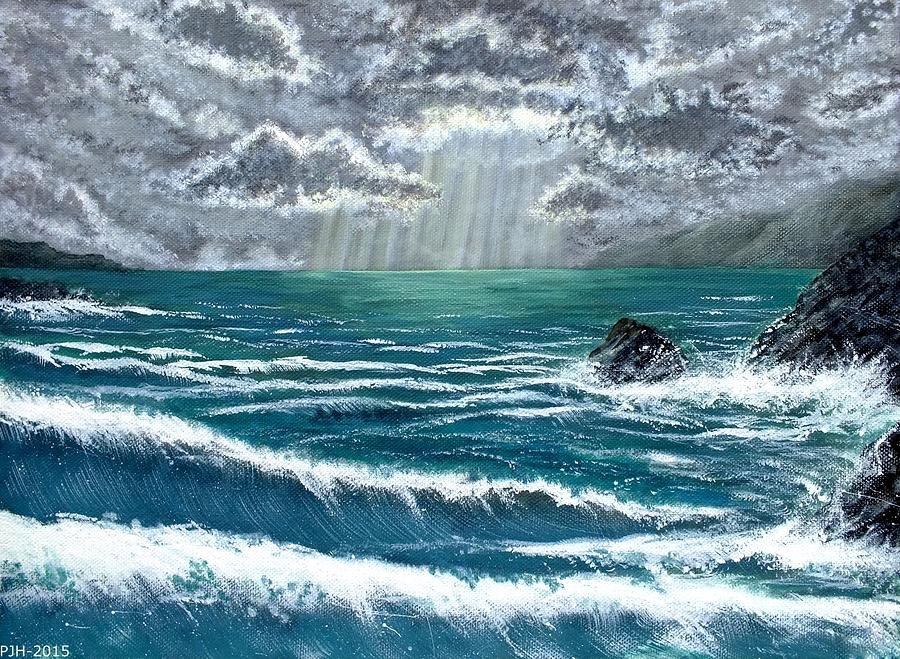 Sunbeam Seascape Painting by Philip Harvey - Fine Art America