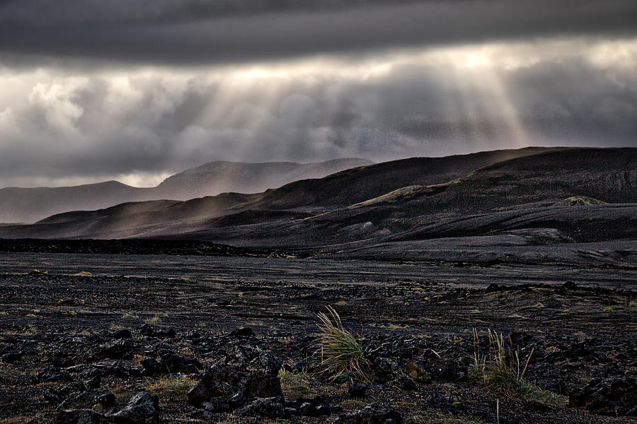 Sunbeams On A Hillside #2 - Iceland Photograph by Stuart Litoff