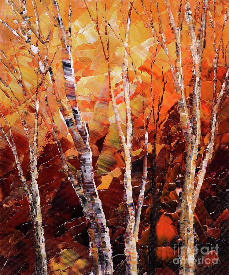 Tree Painting - Sunburnt Solstice by Tatiana Iliina