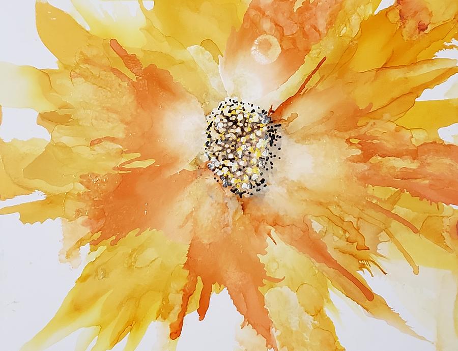 Flower Painting - Sunburst by Cindy Rothery