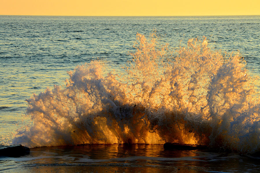 Sunburst Splash Photograph by Dianne Cowen Cape Cod Photography
