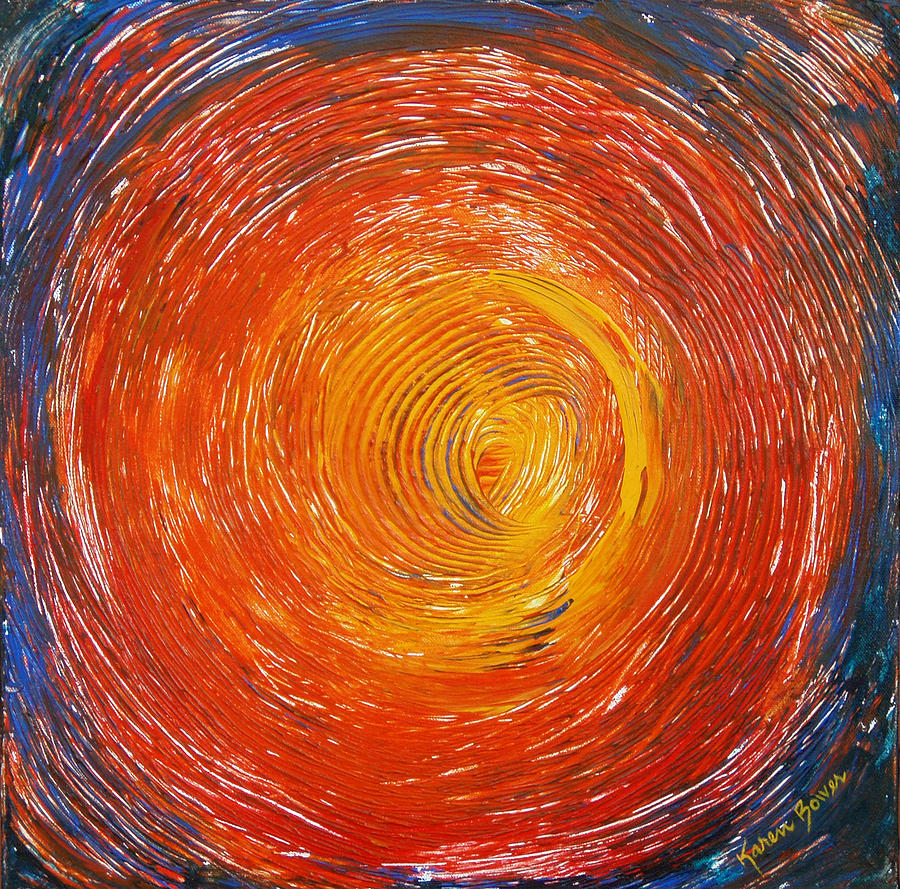 Sunburst Painting by Karen Bower