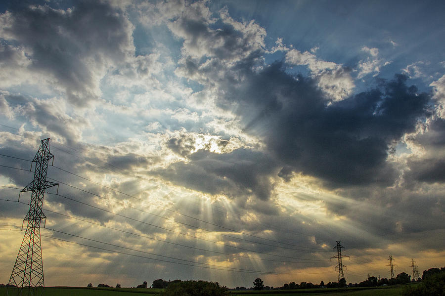 Sunburst over Ontario Landscape in Canada Photograph by Randall Nyhof