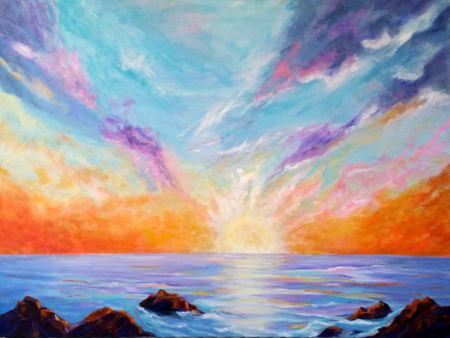 Ray of Sunshine Painting by Rosie Sherman
