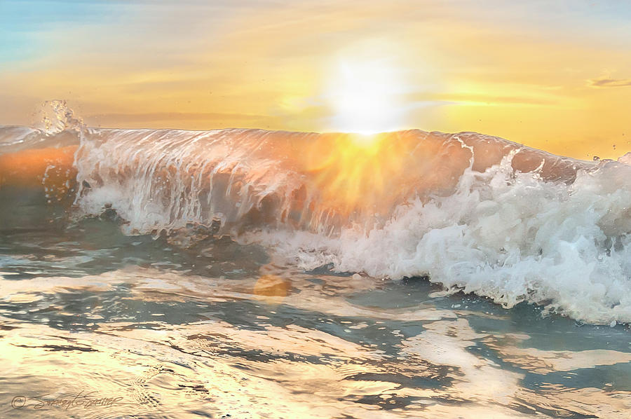 Sunburst waves Photograph by Stacey Sather