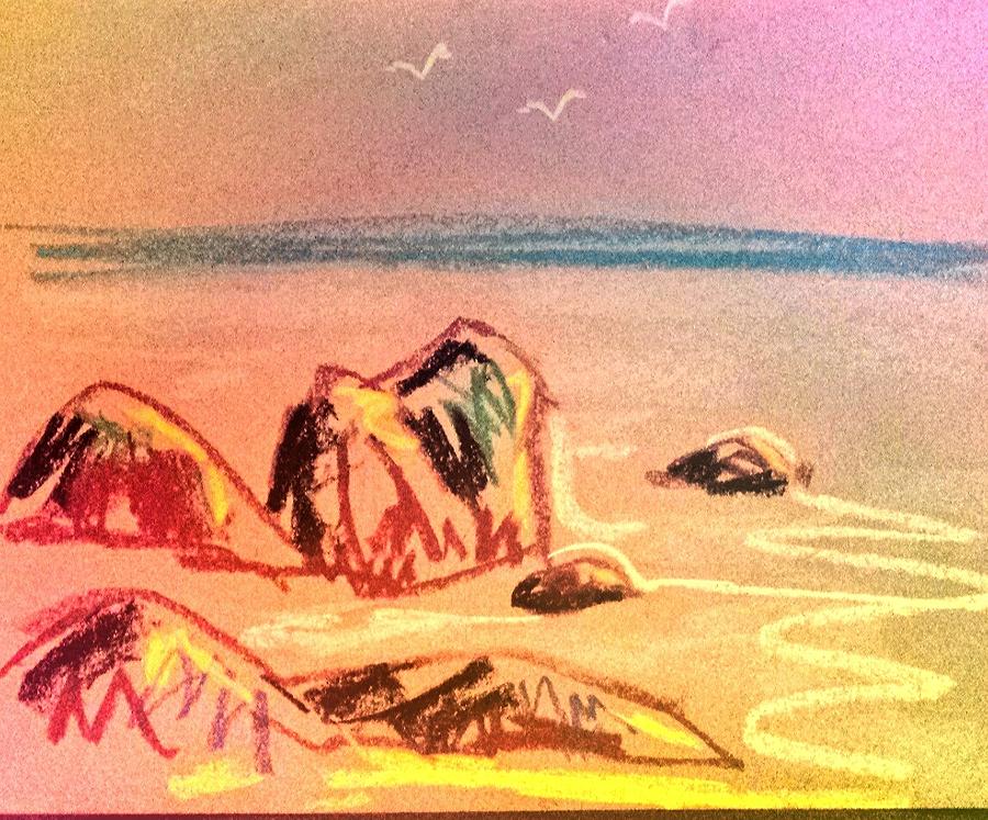 Suncet ocean view  Painting by Hae Kim