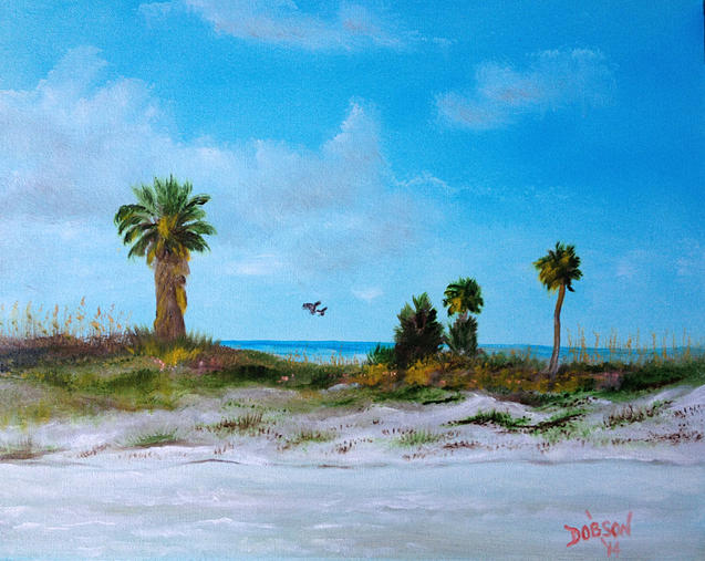 Suncoast Beach Painting by Lloyd Dobson