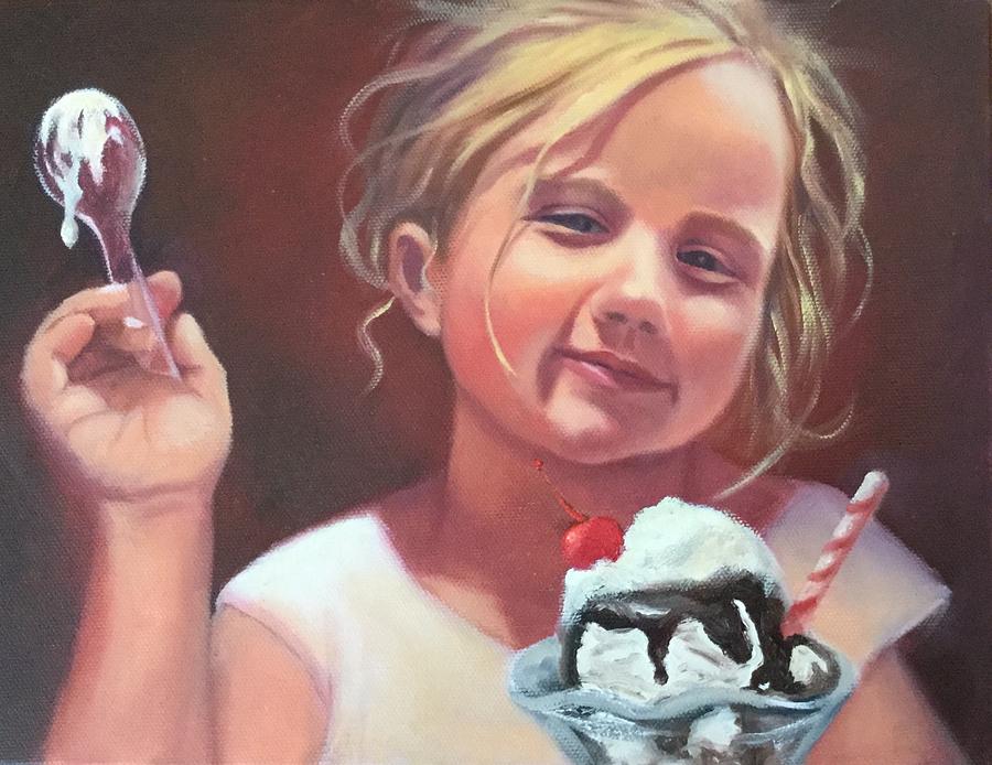 Sundae Girl Painting By Dorothy Nalls Fine Art America