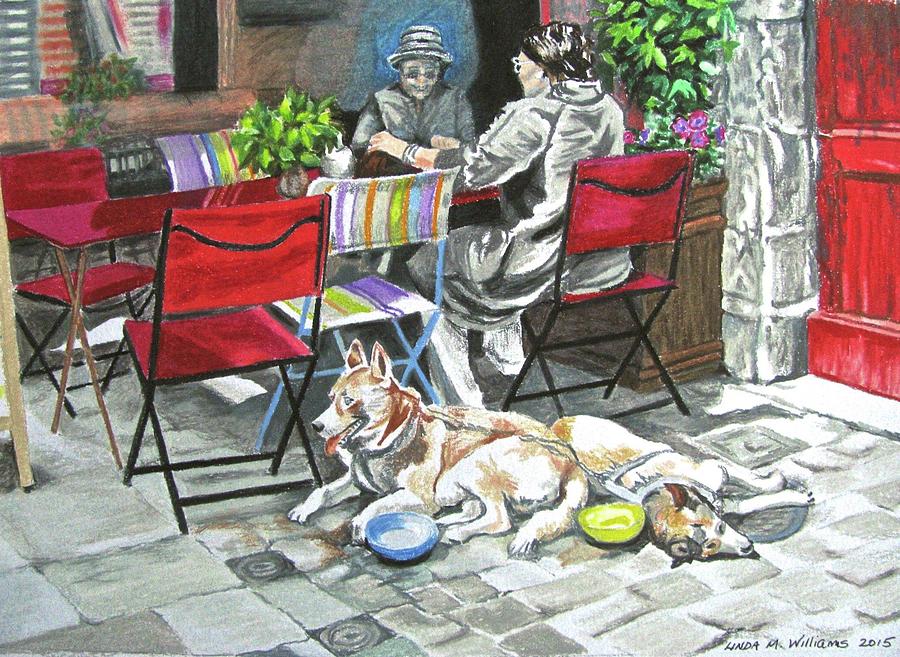Sunday Afternoon at Guerande Drawing by Linda Williams