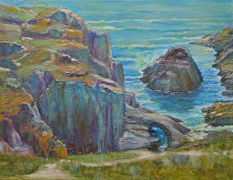 Sunday Afternoon at Rocky Cove Painting by Verlaine Crawford