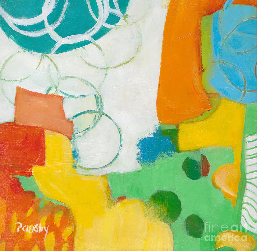 Abstract Painting - Sunday Day Bubbles by Patricia Cleasby