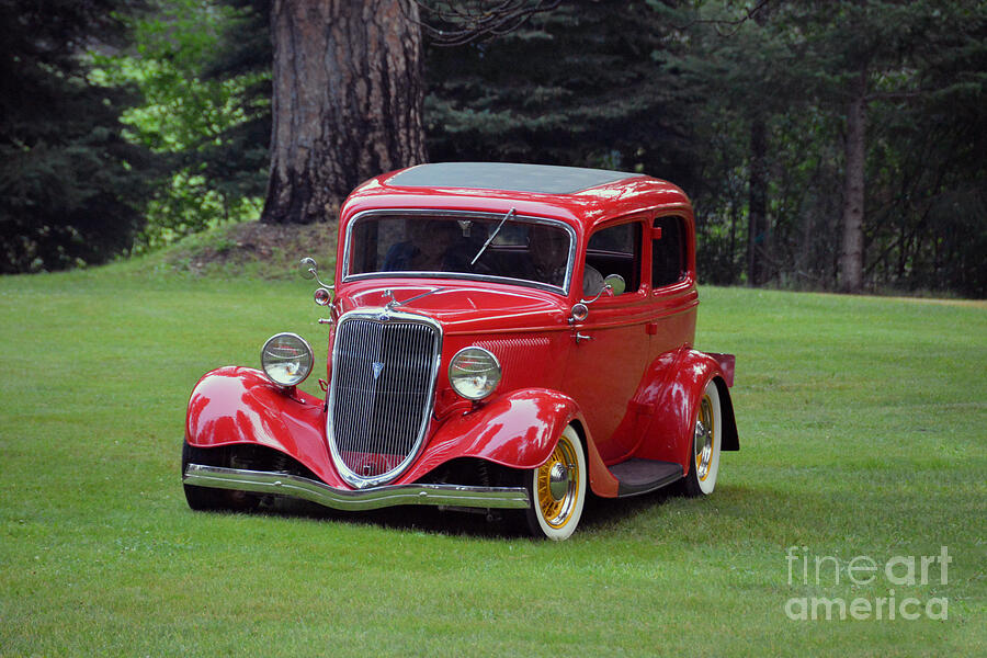 Sunday Drive in an Antique Ford Photograph by Catherine Sherman