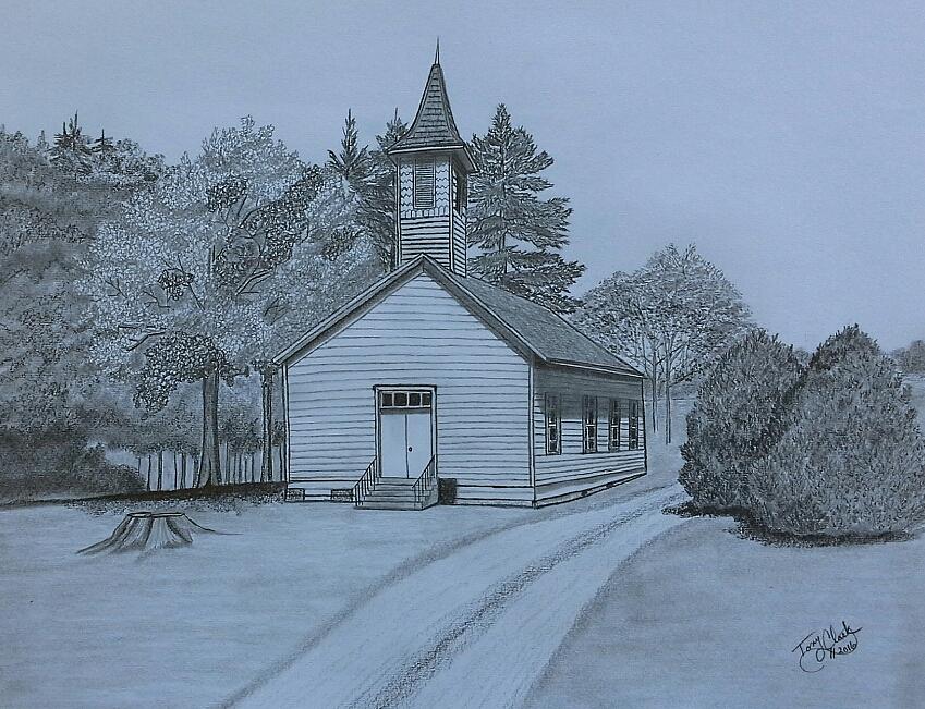 Mountain Drawing - Sunday in Fairview  by Tony Clark