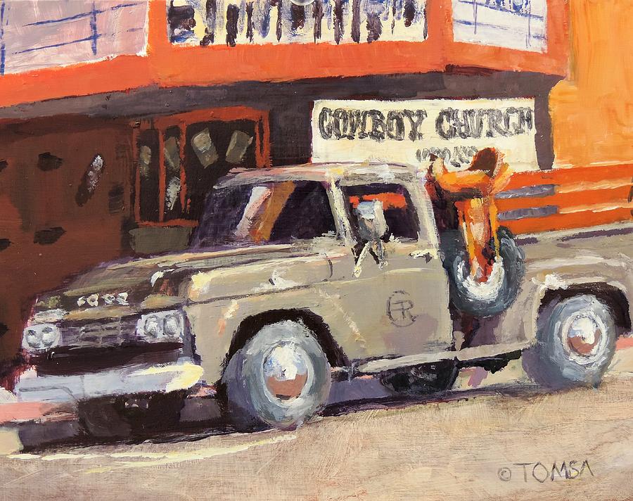 Sunday Morning In Wickenburg - Art by Bill Tomsa Painting by Bill Tomsa