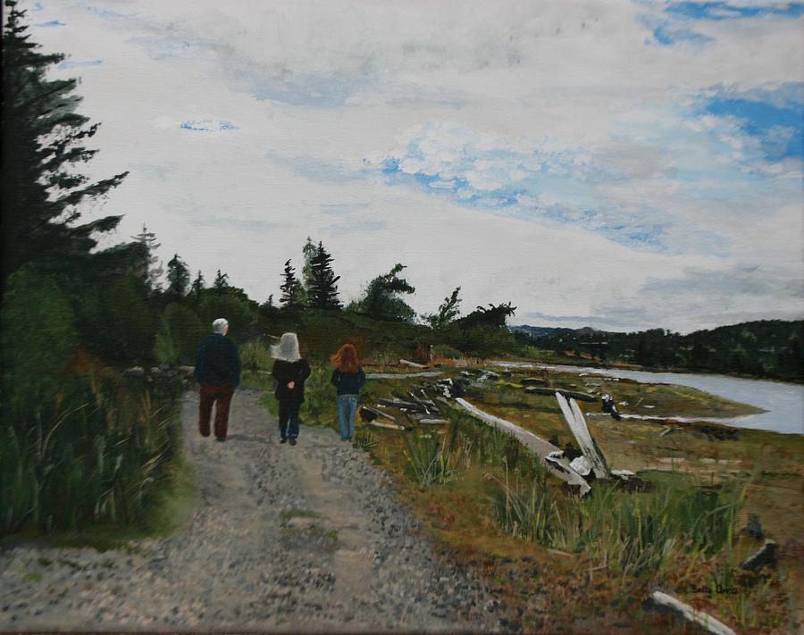 Sunday stroll Painting by Betty-Anne McDonald