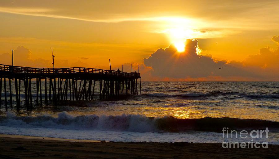 Sunday Sunrise on Avon Pier Photograph by Jean Wright