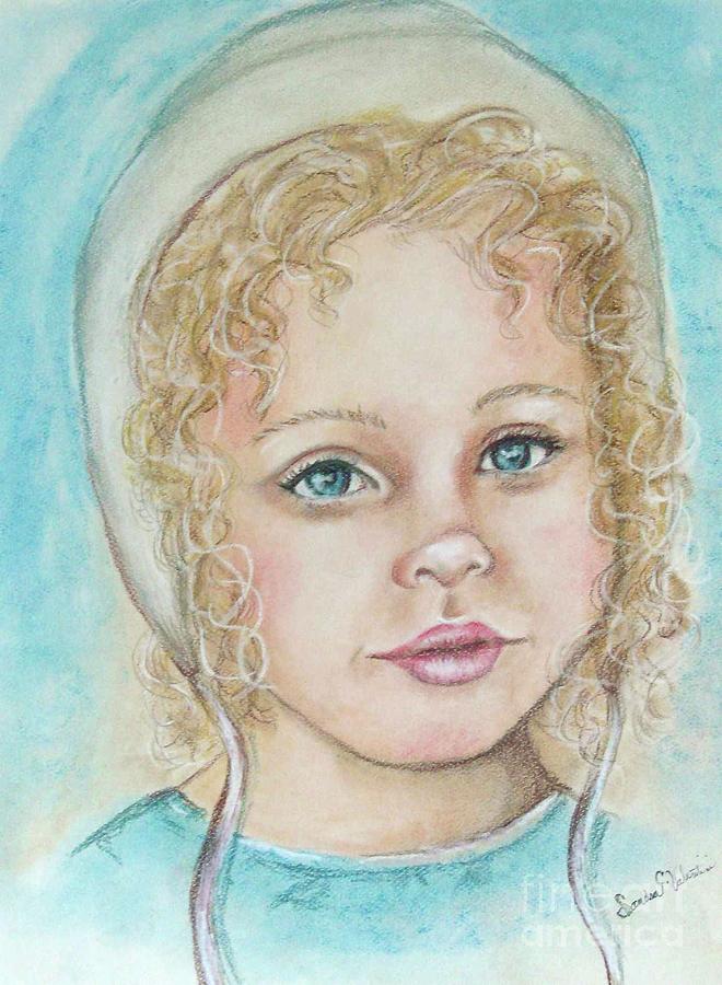 Girl Drawing - Sundays Child by Sandra Valentini