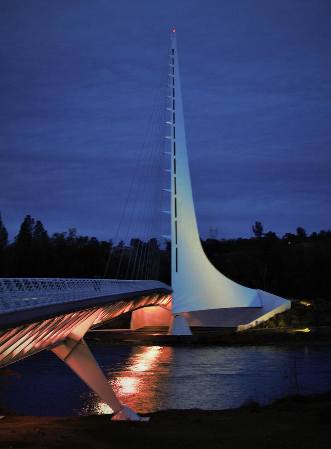 Sundial Bridge Nightfall Photograph by Marnie Patchett