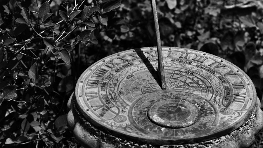 Black And White Photograph - Sundial by Douglas Grohne