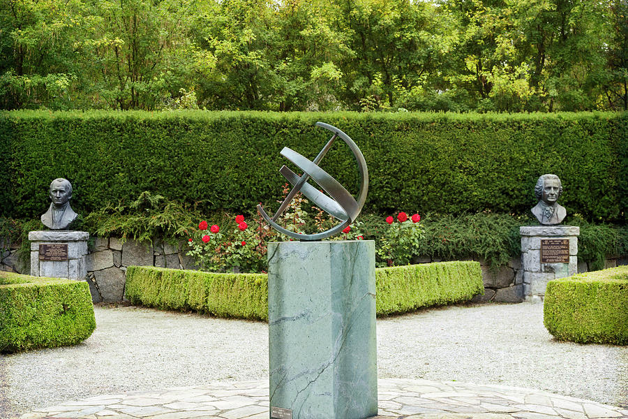 Sundial in the Rose Garden Photograph by Maria Janicki