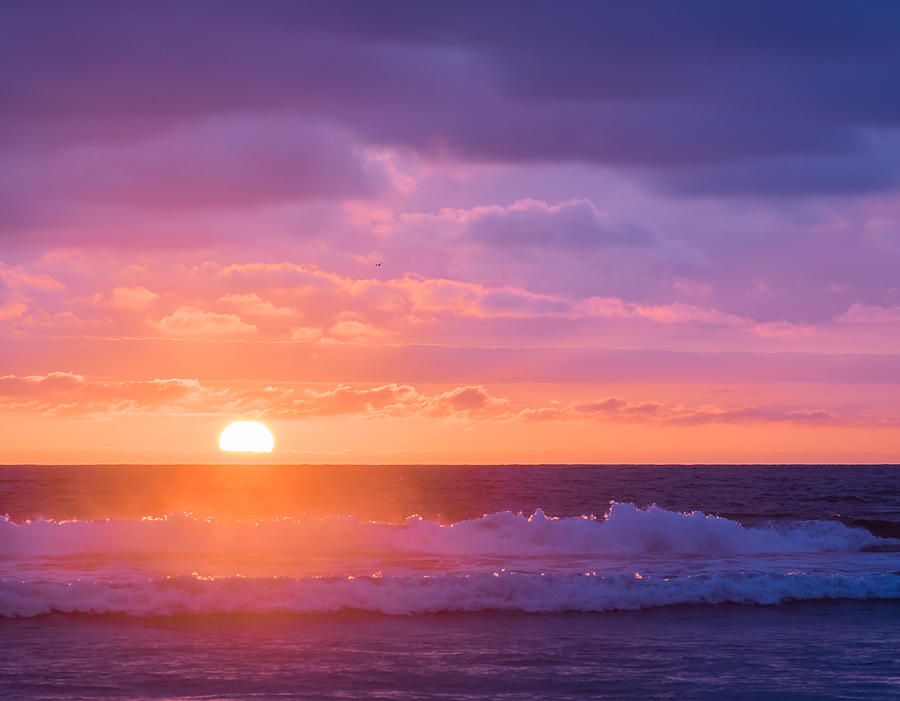 Sundown at Oceanside Beach - Sunset Photograph Photograph by Duane Miller