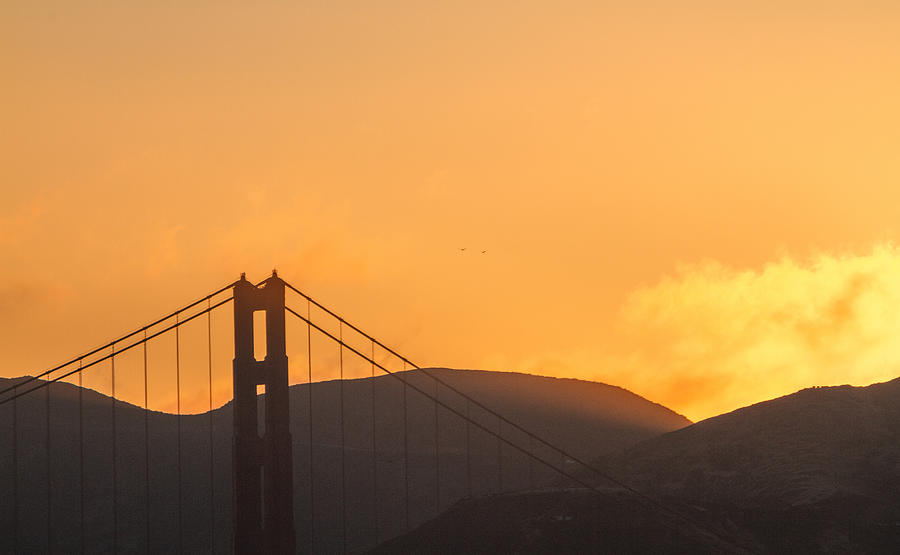 Sundown at the Golden Gate Photograph by Bonnie Follett