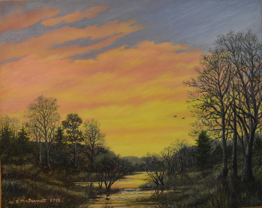 Sundown Glow Painting by Kathleen McDermott