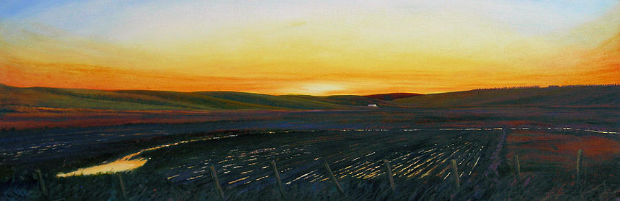Sundown near Moscow Painting by Leonard Heid