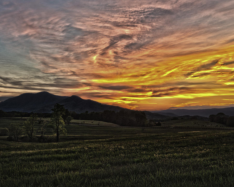 Sundown on the Farm  Photograph by Kevin Senter