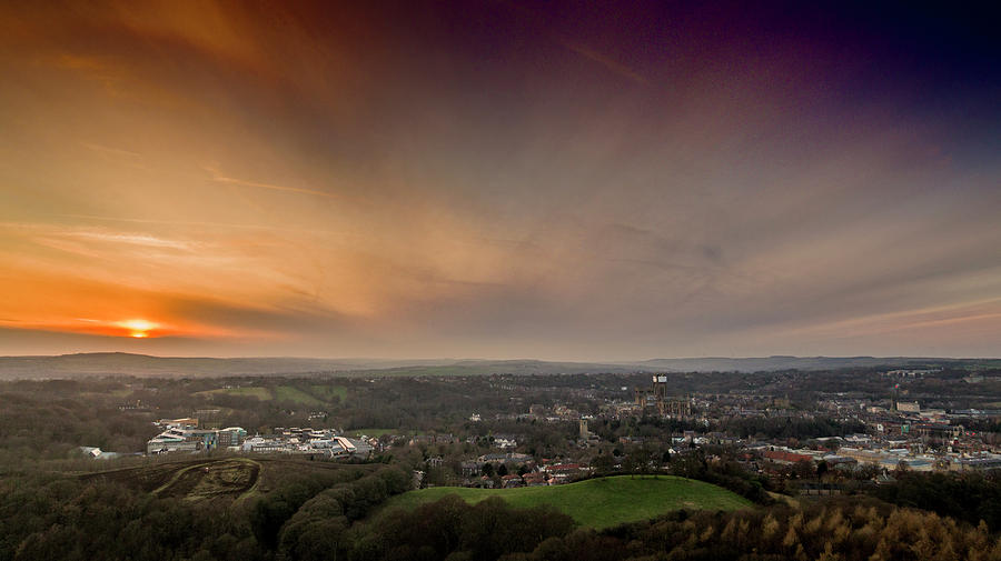 Sundown over Durham Photograph by Philip Fearnley