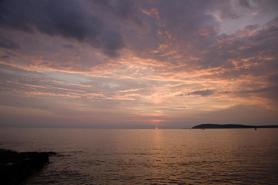 Sundown over the Adriatic coastline Photograph by Ian Middleton