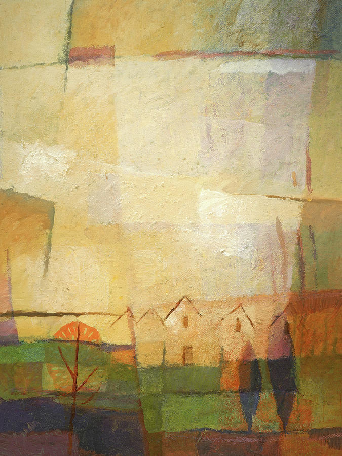 Sundown Village Painting by Lutz Baar