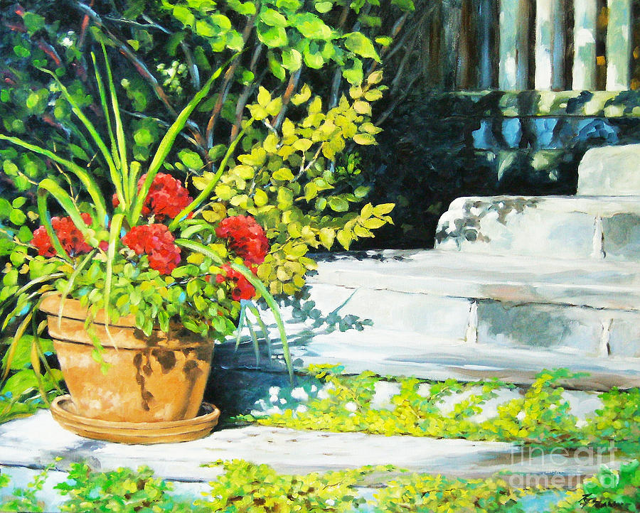 Sunfilled Steps 01 Painting by Richard T Pranke