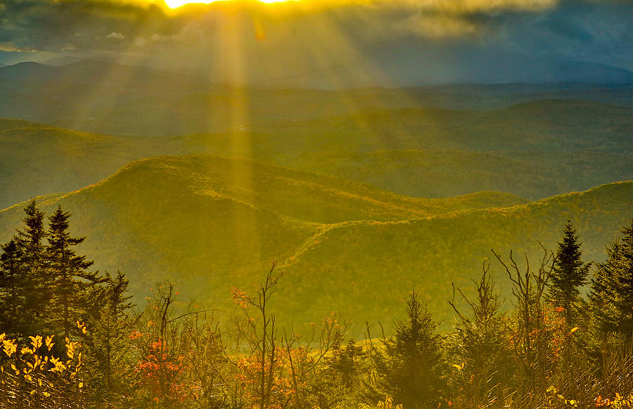 Sunflare from Mt Ascutney Photograph by Vance Bell