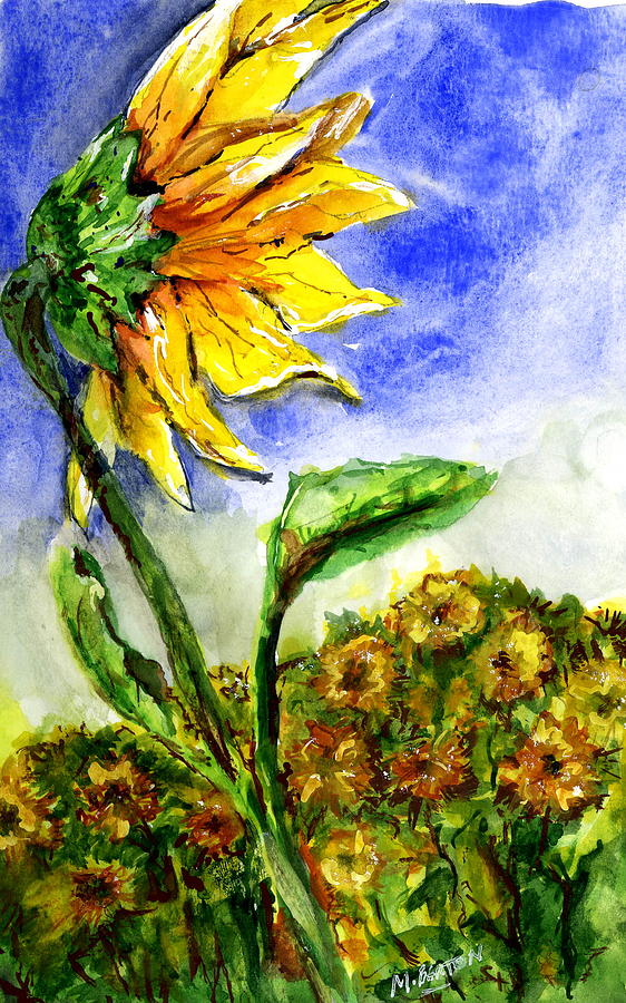 Sunflower 1 Painting by Marilyn Barton