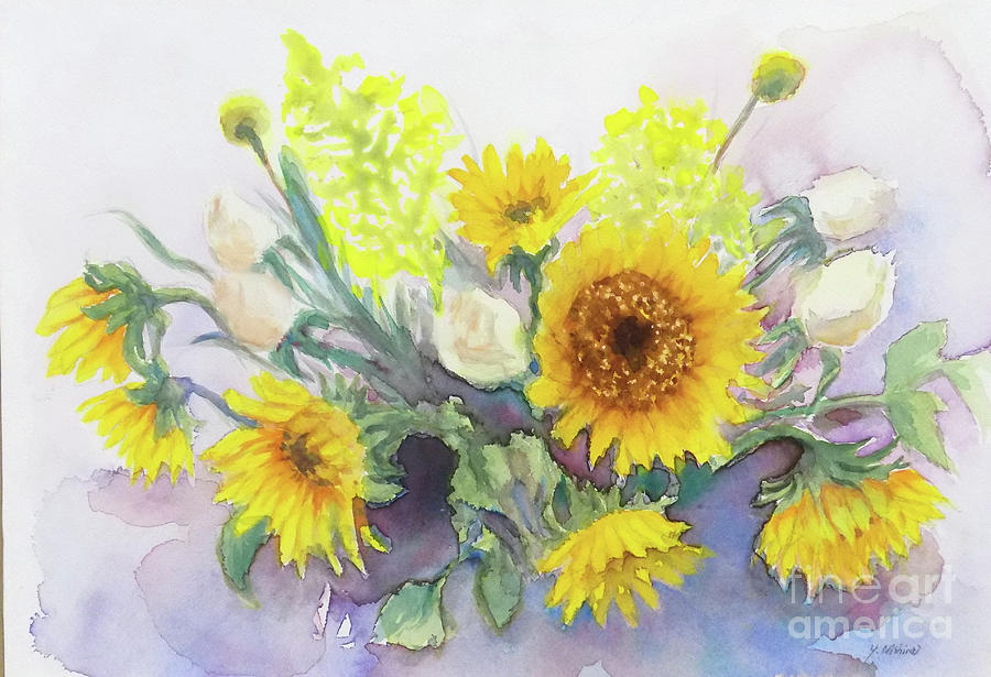Sunflower-2 Painting by Yoshiko Mishina
