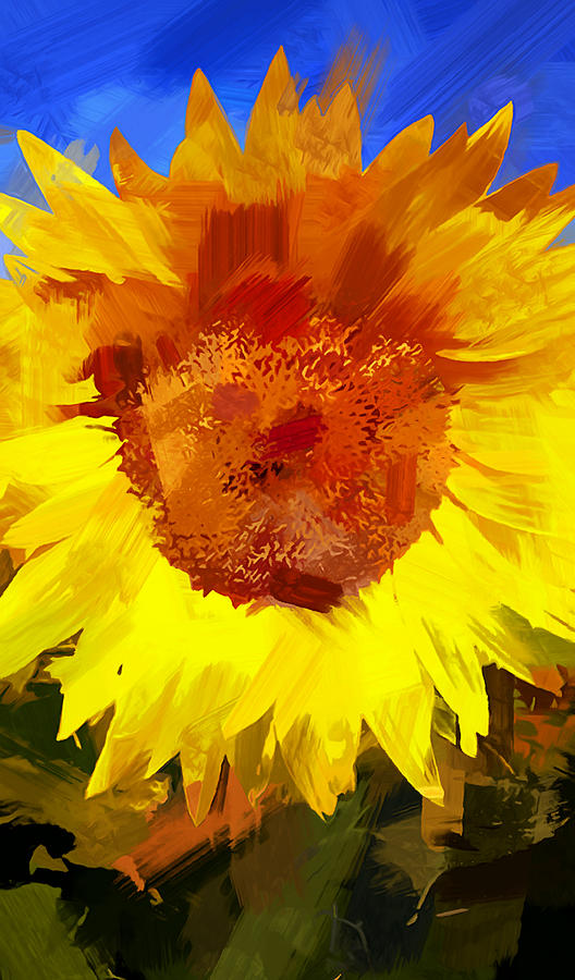 Sunflower 3 Painting by Chris Butler