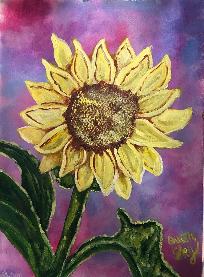 SunFlower 3 Painting by Queen Gardner