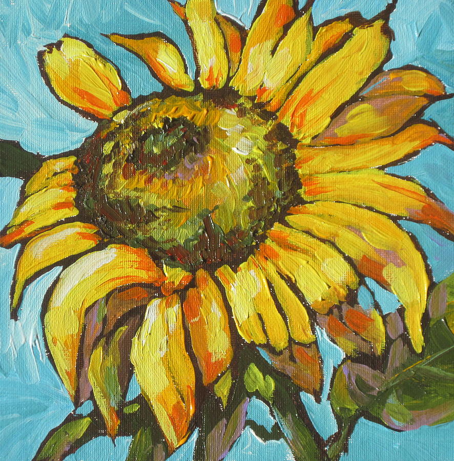 Sunflower 3 Painting by Sandy Tracey
