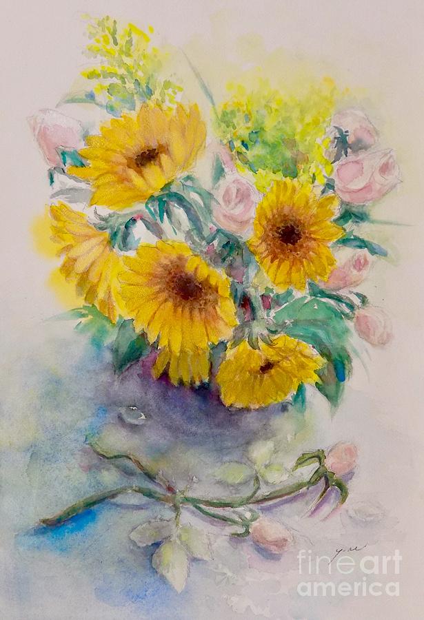 Sunflower-3 Painting by Yoshiko Mishina
