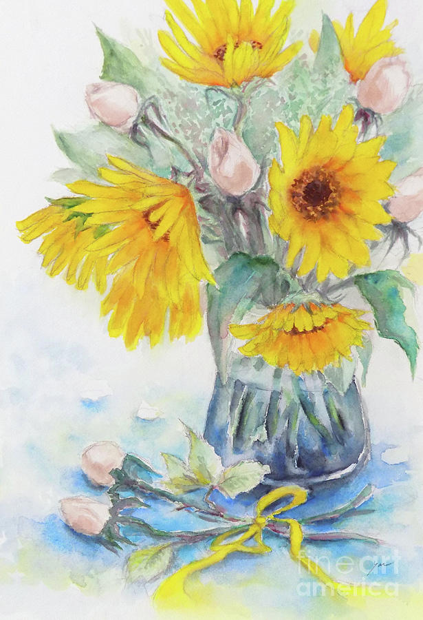 Sunflower-4 Painting by Yoshiko Mishina