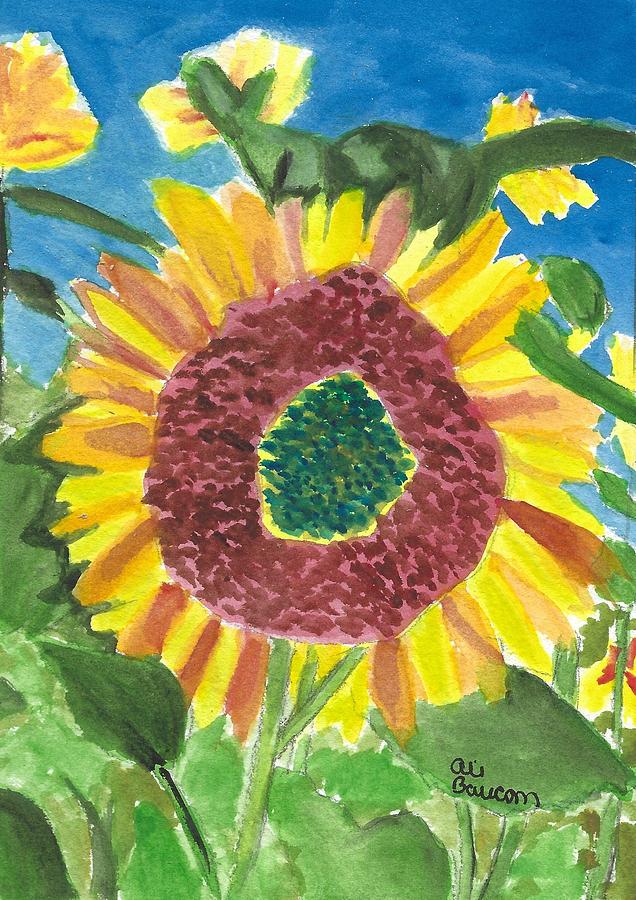 Sunflower Painting by Ali Baucom
