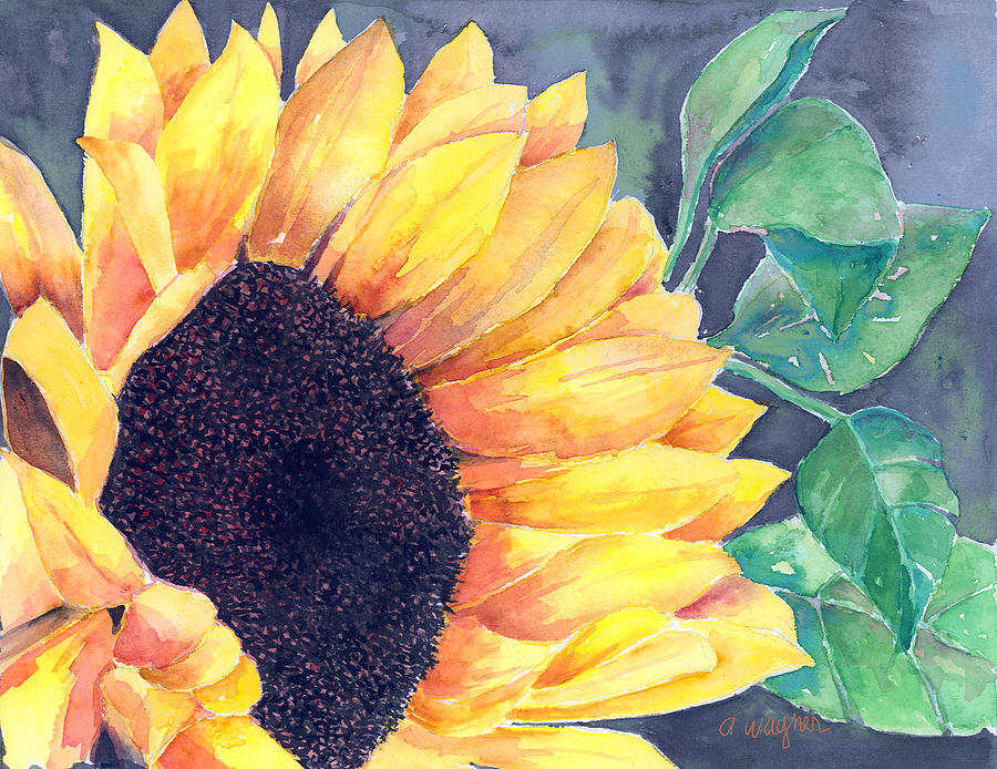Sunflower Painting by Arline Wagner