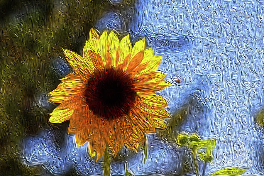 Sunflower B Painting by Francelle Theriot