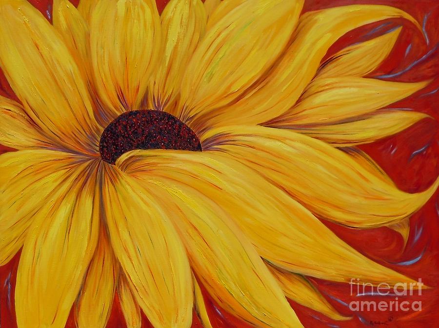 Sunflower Blessing Painting by Mary Erbert