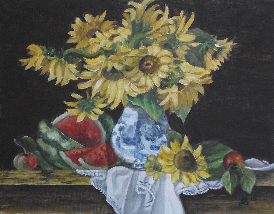 Still Life Painting - Sunflower Bliss by Kim Selig