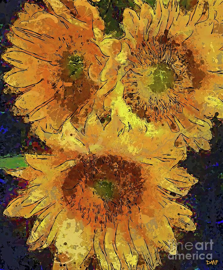 Sunflower Bouquet Digital Art by Dragica Micki Fortuna