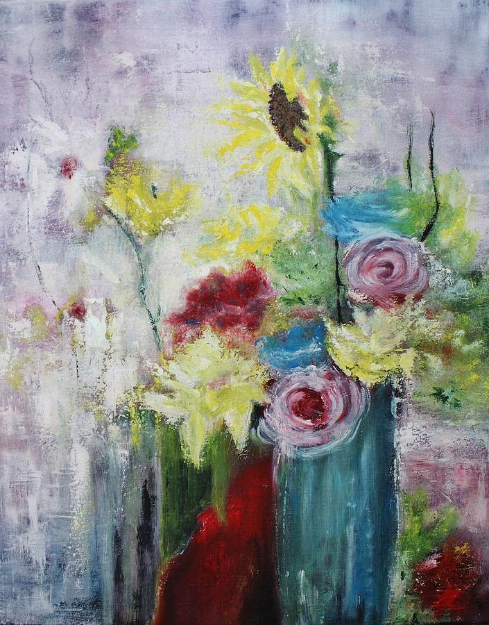 Sunflower Bouquet Painting By Julie Lourenco - Fine Art America