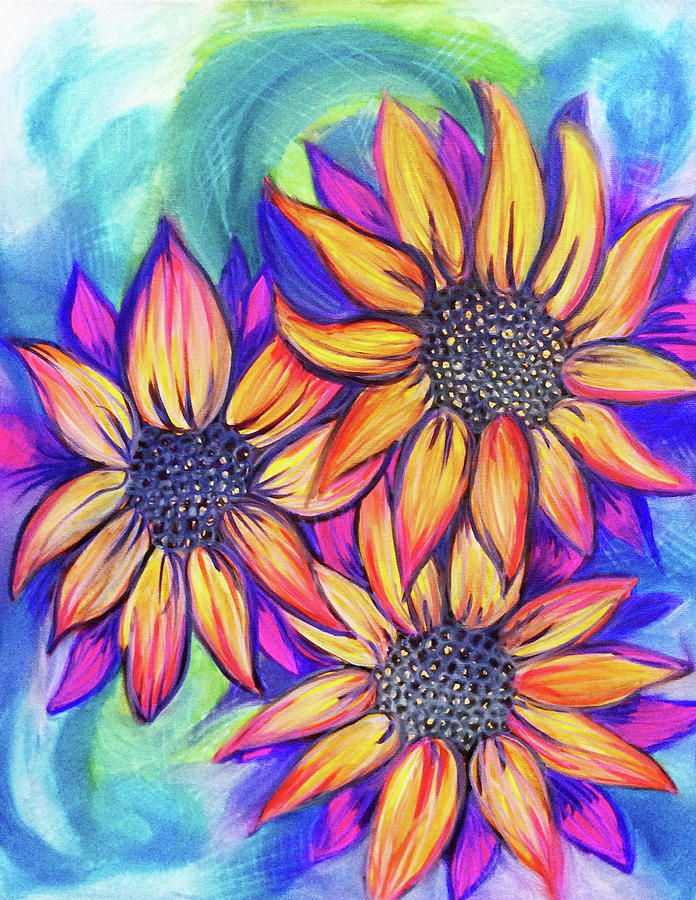 Stained Glass Sunflower by Lori Teich