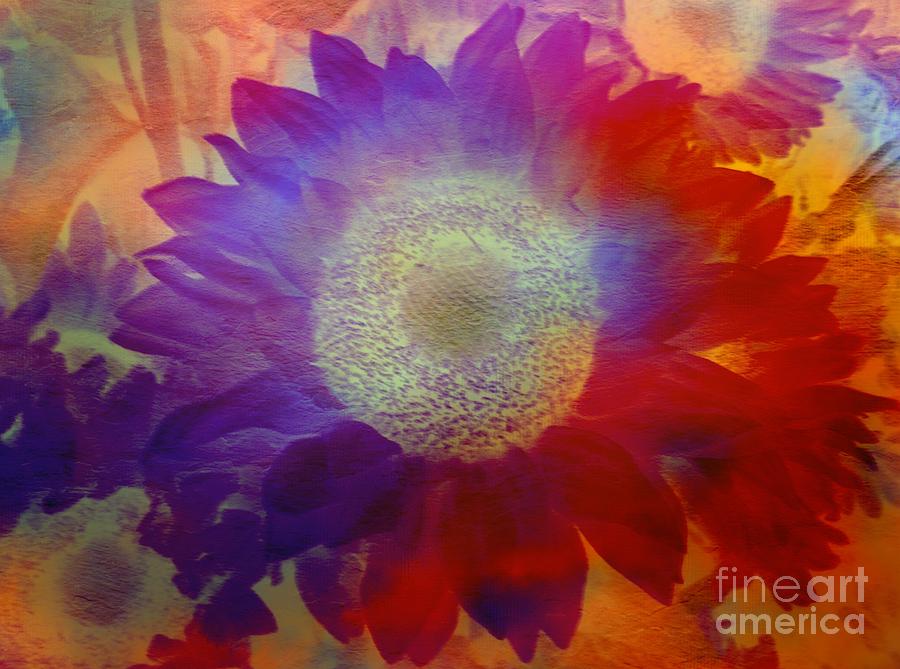 Sunflower Burst when Morning Breaks Painting by Kimberlee Baxter